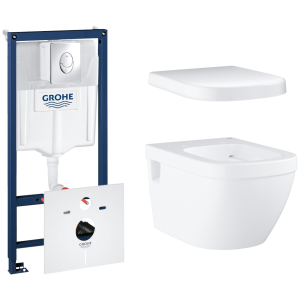Комплект инсталляции GROHE Rapid SL 4 в 1 с унитазом Euro Ceramic и сиденьем (NW0136)