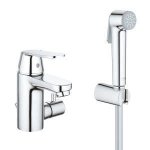 Смеситель для раковины GROHE Eurosmart Cosmopolitan с цепочкой и гигиеническим душем, S-size, хром (23433000)