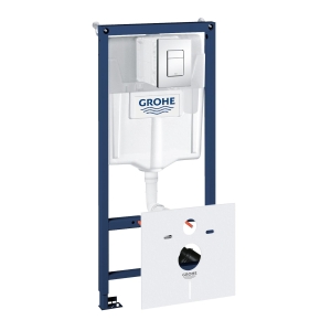 Комплект инсталляции для унитаза, GROHE Rapid SL 5 в 1 с панелью смыва Skate Cosmopolitan, хром (38827000)