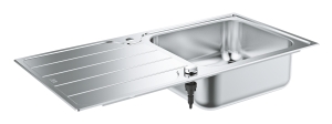 Мойка из нержавеющей стали с корзинчатым вентилем GROHE K500, 100/50 (31563SD1)