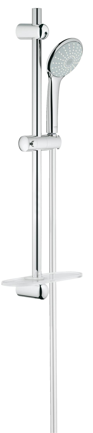Душевой гарнитур с полочкой GROHE Euphoria (ручной душ, штанга 600 мм, шланг 1750 мм) с ограничением расхода воды, хром (2726600E)