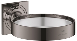 Держатель мыльницы и гнезда для фена GROHE Allure, темный графит глянец (40963A01)