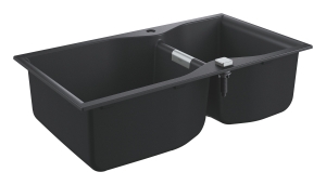 Мойка GROHE K700 с двумя чашами, 900 x 500 мм, черный гранит (31658AP0)