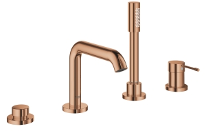 Смеситель для ванны GROHE Essence на 4 отверстия, на край ванны, теплый закат глянец (19578DA1)
