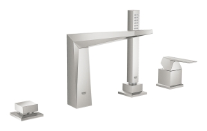 Смеситель для ванны GROHE Allure Brilliant на 4 отверстия, на край ванны, суперсталь (19787DC1)