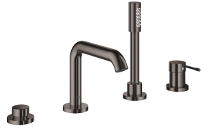 Смеситель для ванны GROHE Essence на 4 отверстия, темный графит глянцевый (25251A01)