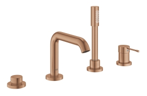 Смеситель для ванны GROHE Essence на 4 отверстия, на край ванны, теплый закат матовый (19578DL1)
