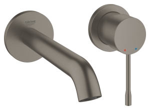 Внешняя часть смесителя для раковины GROHE Essence на 2 отверстия, M-Size, темный графит матовый (19408AL1)