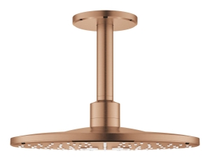 Верхний душ GROHE Rainshower SmartActive 310 с потолочным душевым кронштейном 142 мм, 2 режима струи, теплый закат матовый (26477DL0)