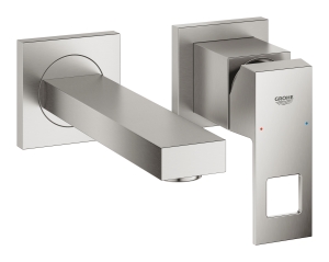 Внешняя часть смесителя для раковины GROHE Eurocube на 2 отверстия, S-Size, суперсталь (19895DC0)