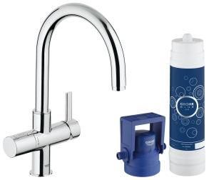 Смеситель для кухни GROHE Blue Pure с функцией фильтрации, с фильтром в комплекте, хром (33249001)