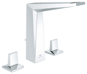 Смеситель для раковины GROHE Allure Brilliant на 3 отверстия, с донным клапаном, M-Size, хром (20627000)