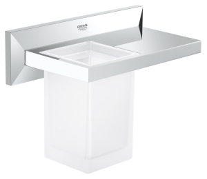 Стакан для зубных щеток с держателем и полочкой GROHE Allure Brilliant, хром (40503000)