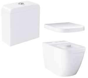 Унитаз напольный безободковый GROHE Euro Ceramic с бачком и сиденьем ...