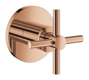 Внешняя часть вентиля GROHE Atrio, крестообразная ручка, теплый закат глянец (19069DA3)