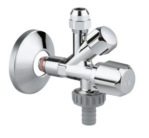 Вентиль угловой комбинированный GROHE 3/8 дюйма, хром (22034000)