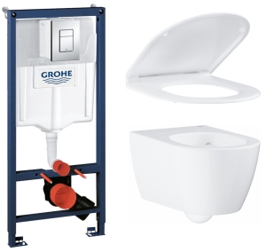 Комплект инсталляции GROHE Rapid SL с унитазом Essence и сиденьем с микролифтом (NW0127)
