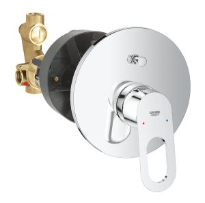 Смеситель для ванны GROHE BauLoop в комплекте с монтажной частью, хром (29081000)