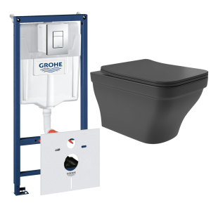 Комплект инсталляции GROHE Rapid SL 38775001 с унитазом Aqueduto ESTETA EST0140 и сиденьем с микролифтом (NW0245)