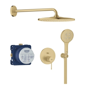 Душевая система GROHE Essence со смесителем для ванны, холодный рассвет матовый (25287GN0)