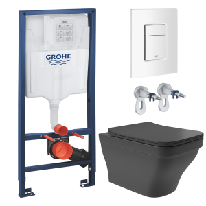 Комплект инсталляции GROHE Rapid SL 38772SH0 с унитазом Aqueduto ESTETA EST0140 и сиденьем с микролифтом (NW0225)