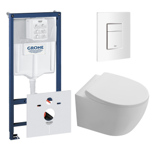 Комплект инсталляции GROHE Rapid SL 38772SH0 с унитазом Aquatek СИРИУС AQ1582T-00 и сиденьем с микролифтом (NW0331)