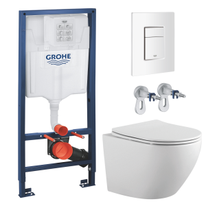 Комплект инсталляции GROHE Rapid SL 38772SH0 с унитазом Aquatek ЕВРОПА AQ1901-00 и сиденьем с микролифтом (NW0252)