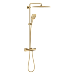 Душевая система GROHE Rainshower SmartActive 310 Cube с термостатом для душа, холодный рассвет глянец (26837GL0)