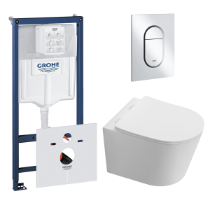 Комплект инсталляции GROHE Rapid SL NW0145/S с унитазом Aquatek ТАУРУС AQ1580T-00 и сиденьем с микролифтом (NW0350)