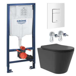 Комплект инсталляции GROHE Rapid SL 38772SH0 с унитазом Aqueduto CONE Plus CONT0240 и сиденьем с микролифтом (NW0223)