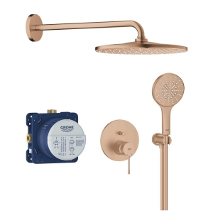 Душевая система GROHE Essence со смесителем для ванны, теплый закат матовый (25287DL0)