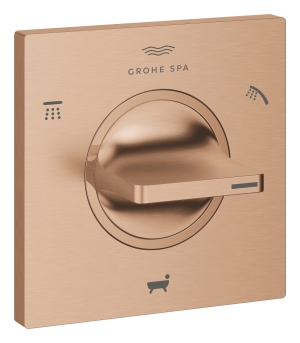 Внешняя часть переключателя потоков GROHE Allure на 3 положения, теплый закат матовый (19590DL1)