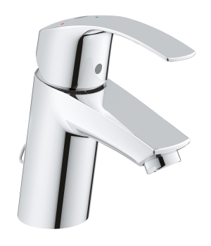Смеситель для раковины GROHE Eurosmart с цепочкой, S-size, хром (23372002/U) (УЦЕНКА - Царапины на корпусе)