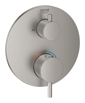 Внешняя часть термостата для ванны GROHE Atrio на 2 потребителя, суперсталь (24138DC3)