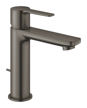 Смеситель для раковины GROHE Lineare с донным клапаном, S-Size, темный графит матовый (32114AL1)