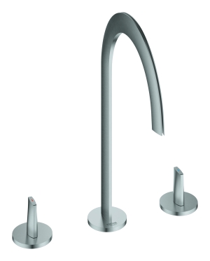 Смеситель для раковины GROHE Atrio Icon 3D двухвентильный на 3 отверстия, нержавеющая сталь (20609SD0)