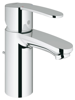 Смеситель для раковины GROHE Wave Cosmopolitan с донным клапаном, EcoJoy, хром (23202000)