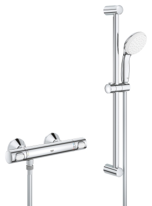Термостат для душа GROHE Grohtherm 500, с душевым гарнитуром, хром ...
