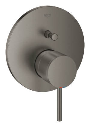 Внешняя часть смесителя для ванны GROHE Atrio на 2 потребителя, темный графит матовый (24066AL3)