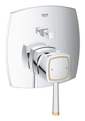Внешняя часть смесителя для ванны GROHE Grandera, хром/золото (24068IG0)