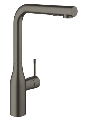Смеситель для кухни GROHE Essence с вытяжным изливом 2jet, темный графит матовый (30504AL0)