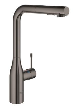 Смеситель для кухни GROHE Essence с вытяжным изливом 2jet, темный графит глянцевый (30504A00)
