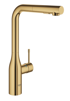 Смеситель для кухни GROHE Essence с вытяжным изливом 2jet, холодный рассвет глянец (30504GL0)