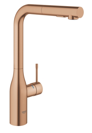 Смеситель для кухни GROHE Essence с вытяжным изливом 2jet, теплый закат матовый (30504DL0)