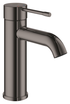 Смеситель для раковины GROHE Essence без донного клапана, S-size, темный графит глянцевый (24172A01)