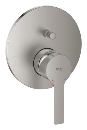 Внешняя часть смесителя для ванны GROHE Lineare, суперсталь (24064DC1)