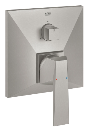 Внешняя часть смесителя для ванны GROHE Allure Brilliant с переключателем на 3 положения, суперсталь (24099DC0)