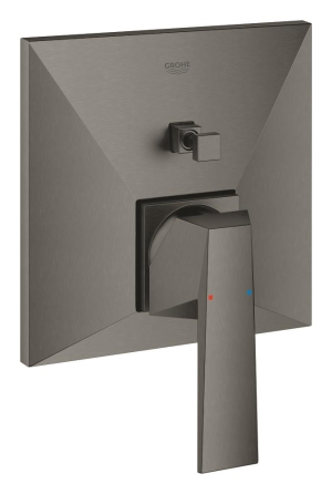 Внешняя часть смесителя для ванны GROHE Allure Brilliant с переключателем на 2 положения, темный графит матовый (24072AL0)