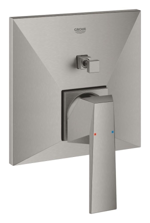 Внешняя часть смесителя для ванны GROHE Allure Brilliant с переключателем на 2 положения, суперсталь (24072DC0)