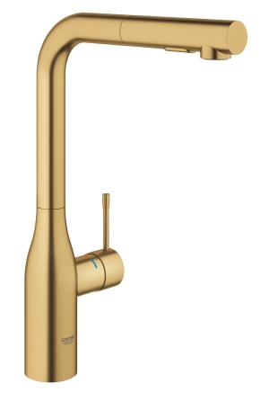 Смеситель для кухни GROHE Essence с вытяжным изливом 2jet, холодный рассвет матовый (30504GN0)